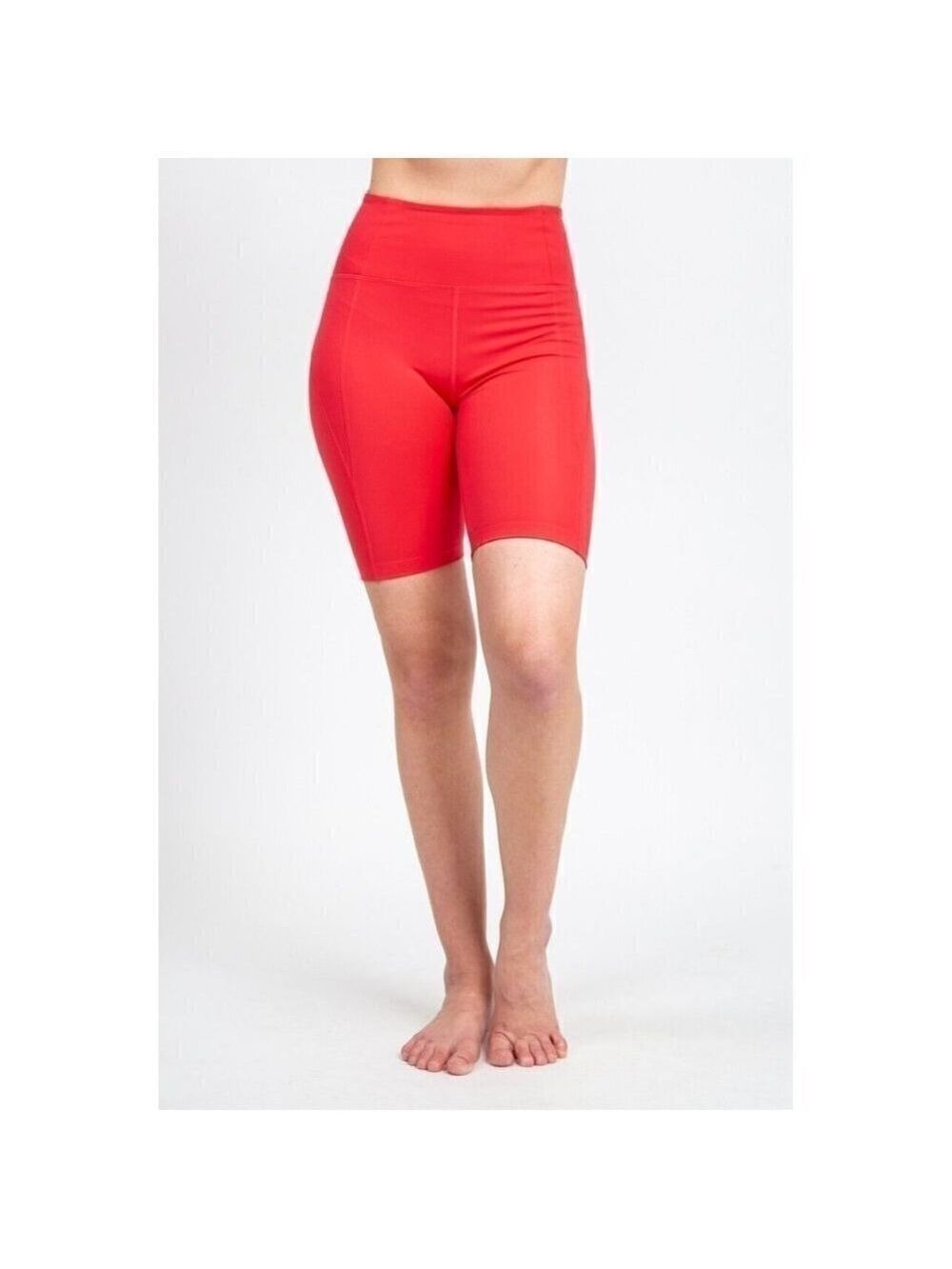 GIRLFRIEND Collective BNWOT Womens Hi Rise Bike Shorts Sz Xsmall in Geranium